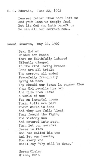 poetry by sarah edwards